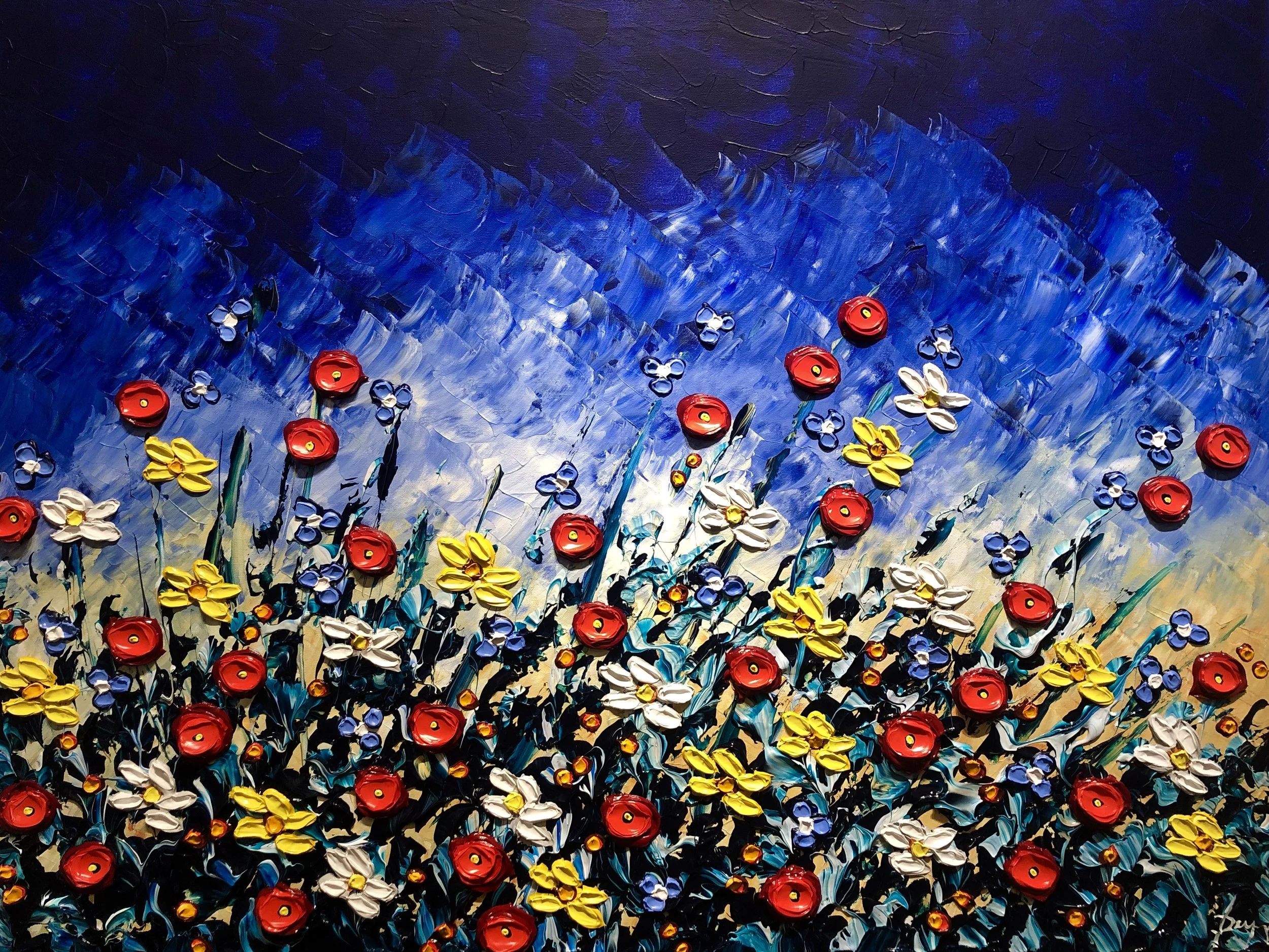 Dupuy "Inspired Poppies of the Meadow" 30x40