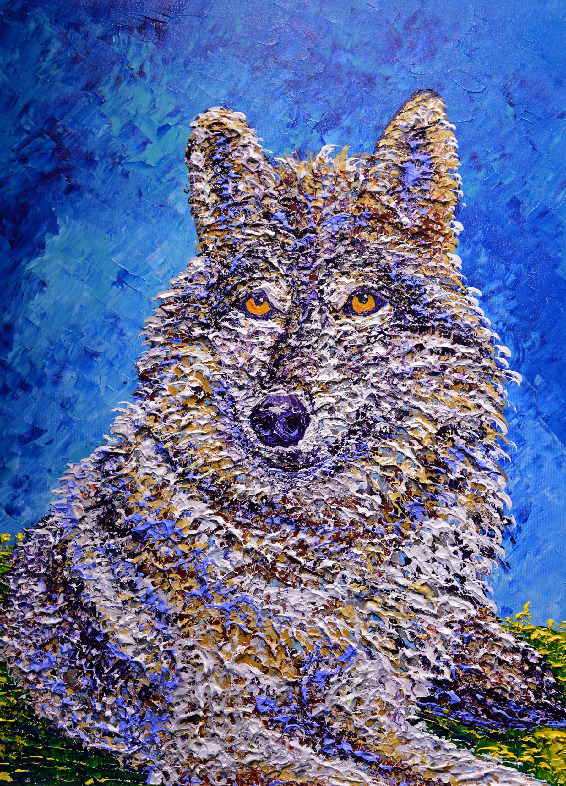 “Wolf of Colorful Majesty” 40x30