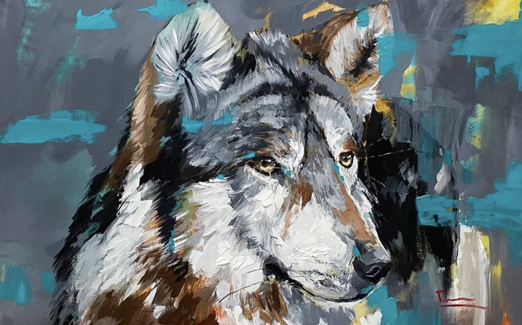 GRAY WOLF 36x56