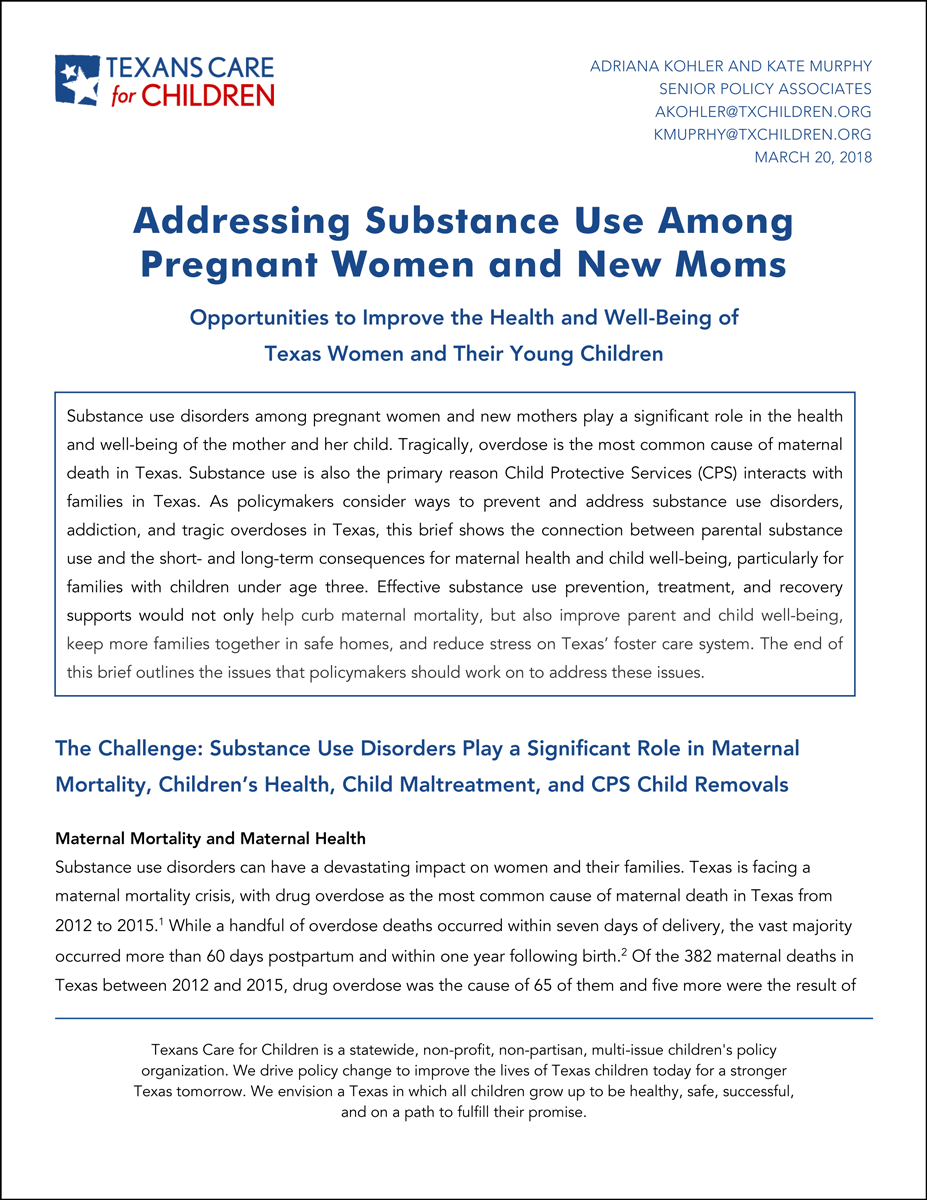 Addressing Substance Use Among Pregnant Women and New Moms