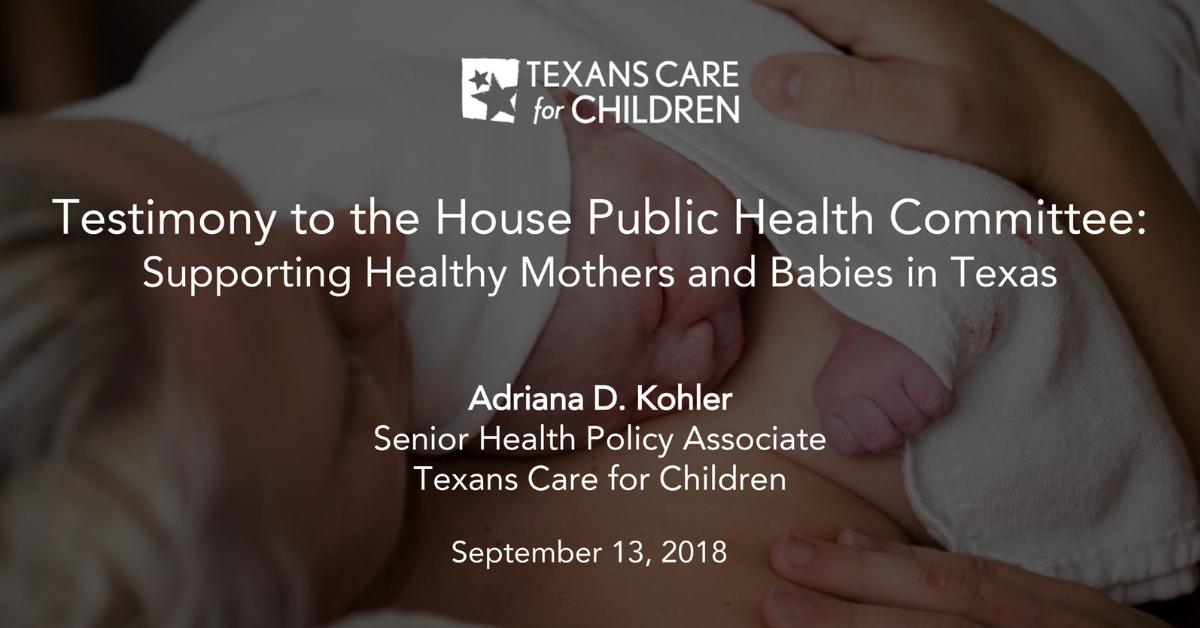 Supporting Healthy Mothers and Babies in Texas
