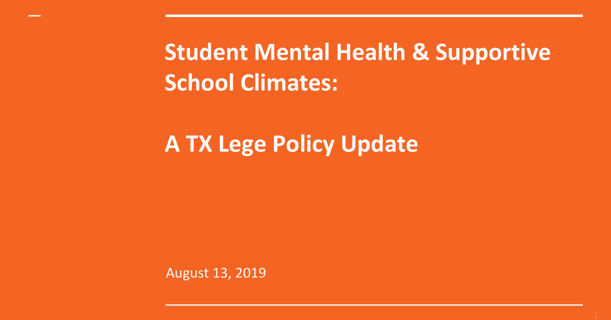 Watch Our Webinar On New Student Mental Health Laws in TX