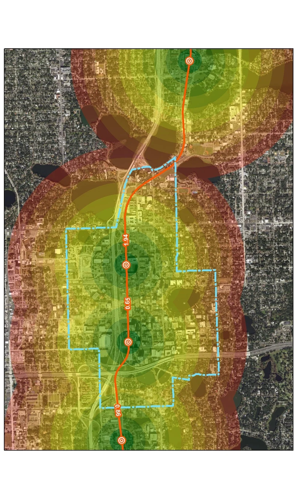 Walkability WITHOUT train station