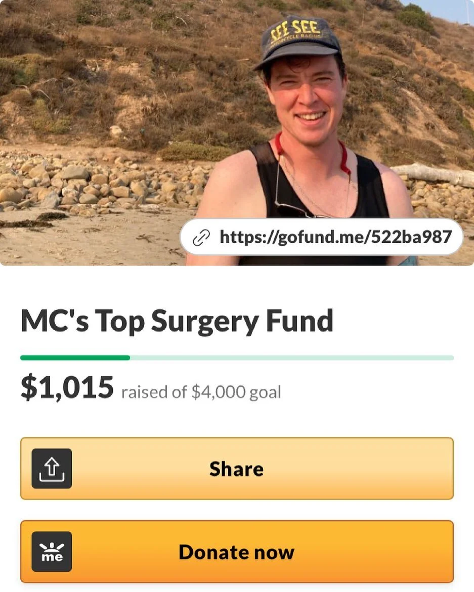 Support your fellow queer! This very kind, loyal, and generous soul will be taking a long time off work very soon to heal from top surgery. If you can spare some $$$ send it their way! Link in their bio 🤩 or go here: https://gofund.me/522ba987