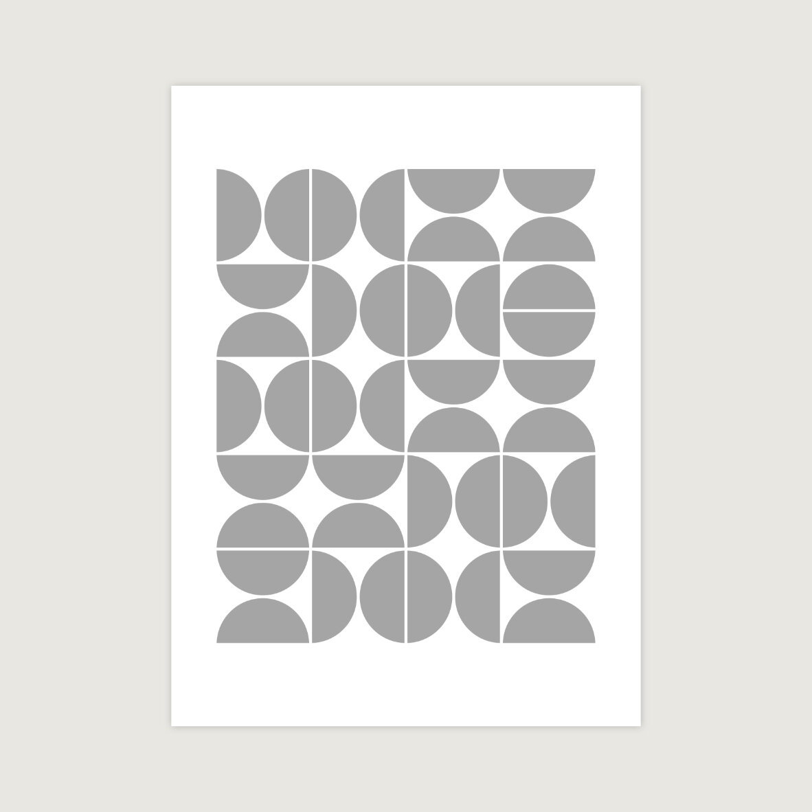 Mid Century Modern Geometric 04 Grey 