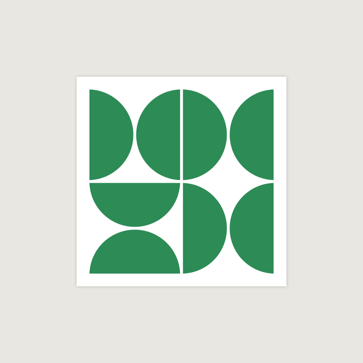 Mid Century Modern Green Square (Copy)