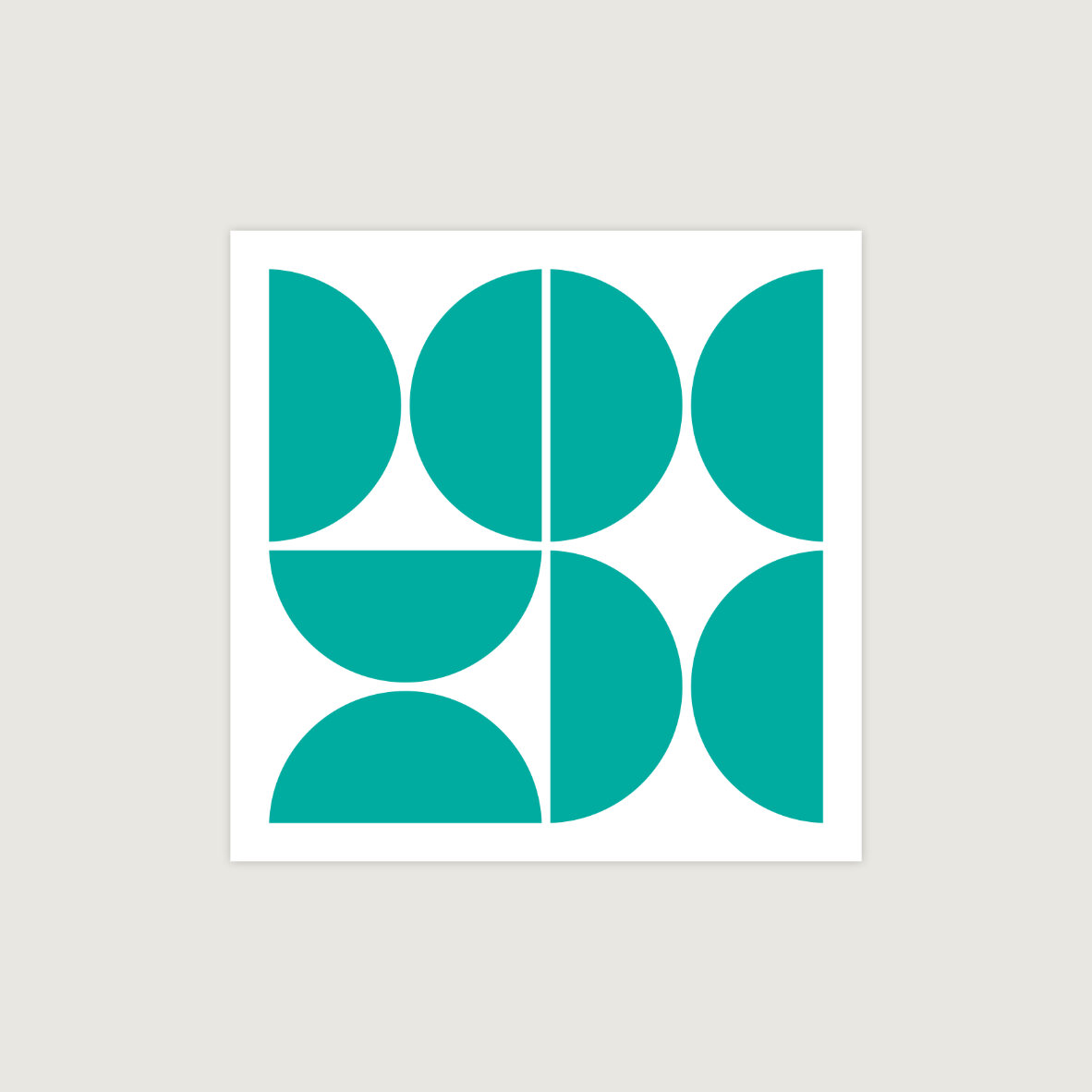 Mid Century Modern Turquoise Square  (Copy)
