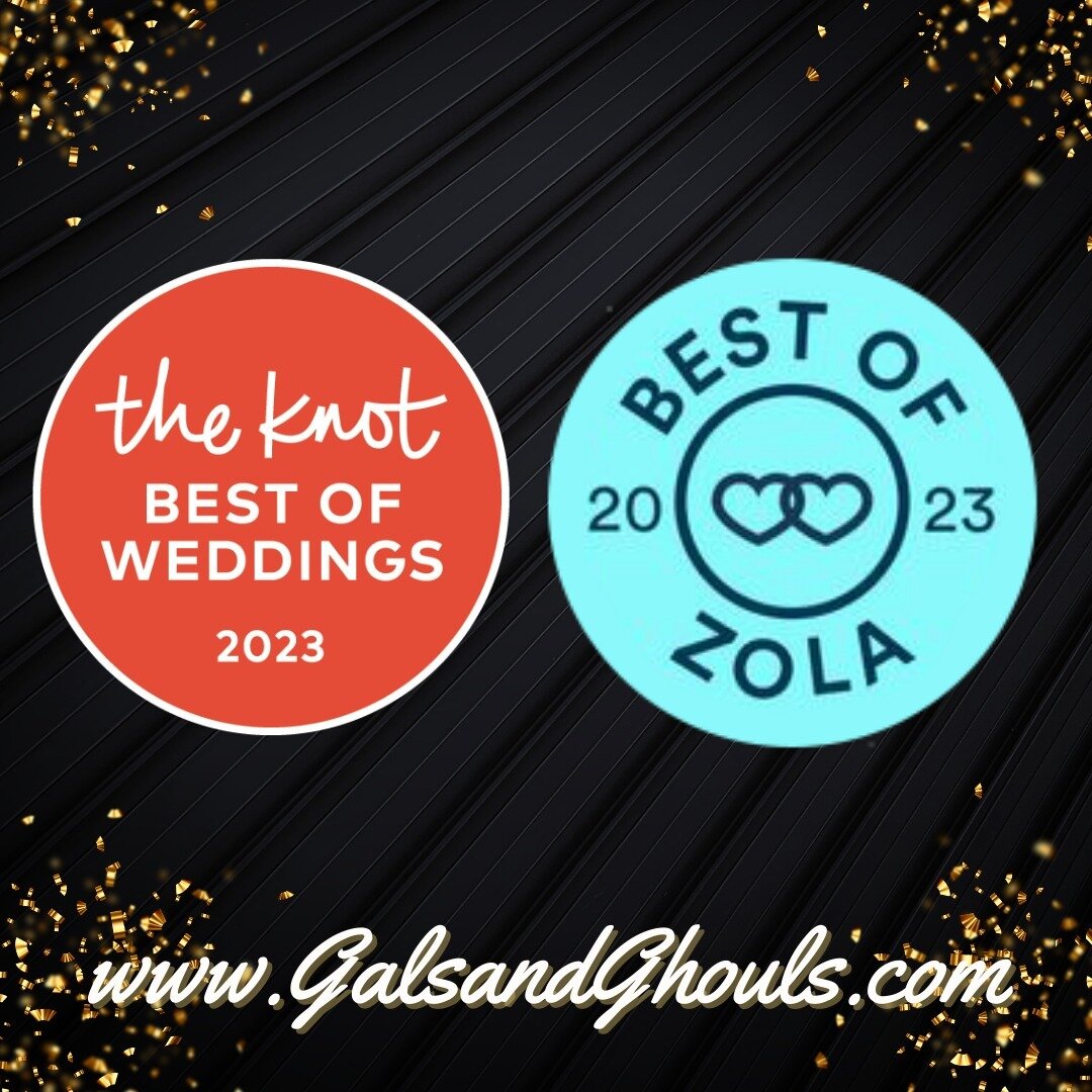 🎉 We're excited to announce that Gals &amp; Ghouls has won The Knot's Best of Weddings for 2023, for the sixth year in a row on top of being honored to be inducted into The Knot's Hall of Fame last year!  And that's not all... we're thrilled to also