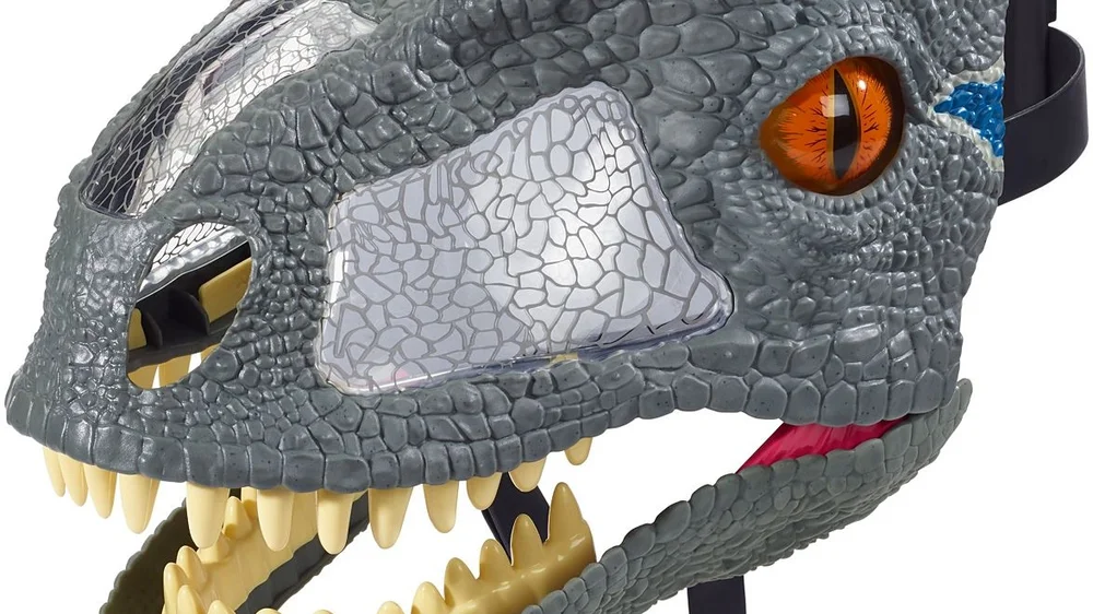 Toy Reviews Chomp N Roar Mask Dino Trainer Owen Attack Pack Dilophosaurus Baryonyx Roarivore Mattel The Jurassic Park Podcast