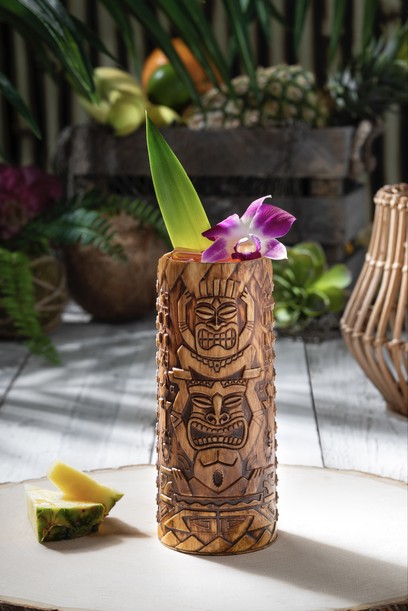 Etched Tiki Cup