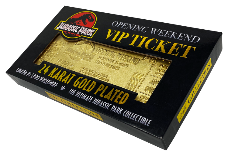 Fanattik Reveal 24 Karat Gold Plated VIP Ticket for Jurassic
