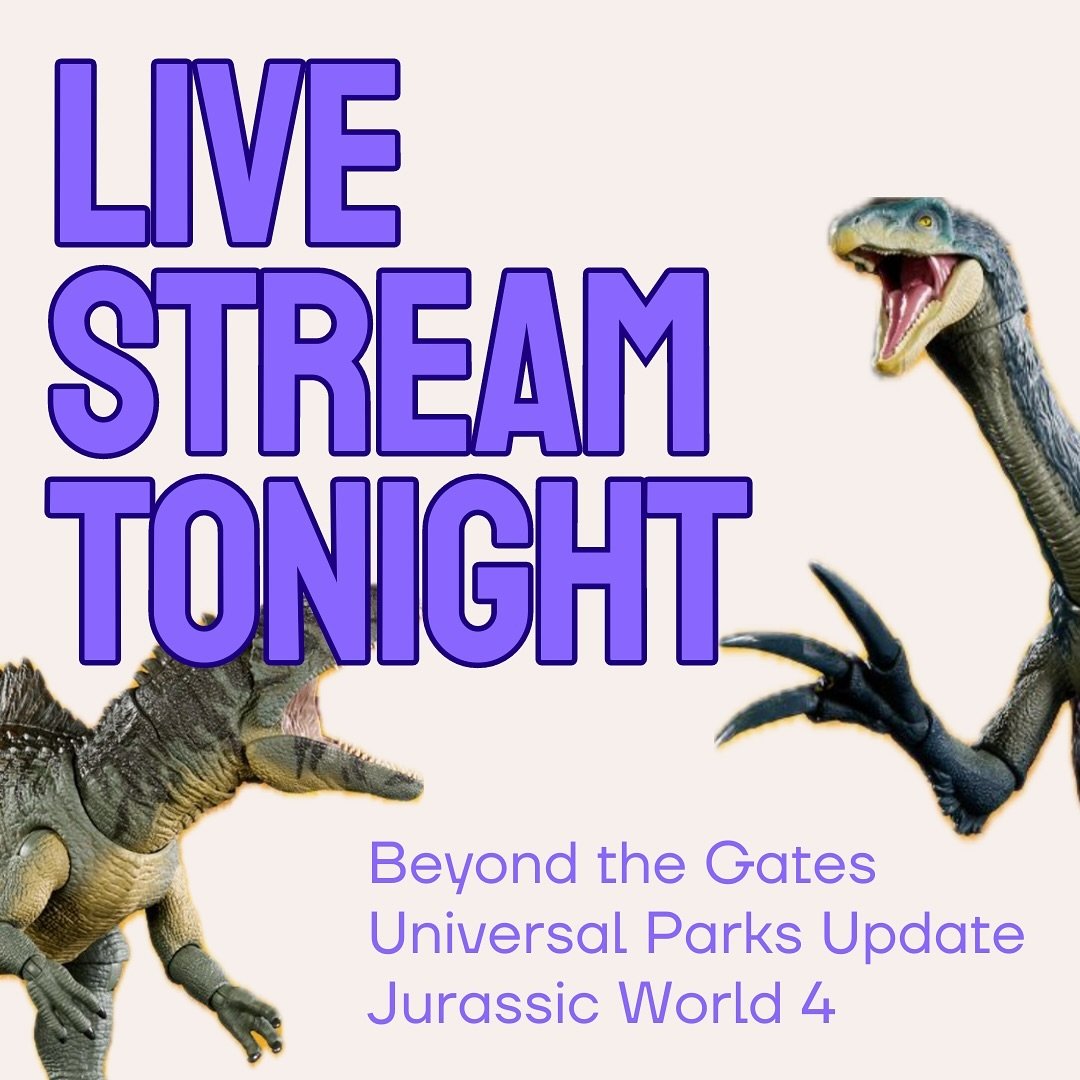 Be sure to catch tonight&rsquo;s Let&rsquo;s Talk Jurassic LIVE STREAM on YouTube! We&rsquo;re discussing the latest from Beyond the Gates, Jurassic World 4 and Jurassic coming to Universal Studios Florida! Catch @theaarondbeyer live on the stream to