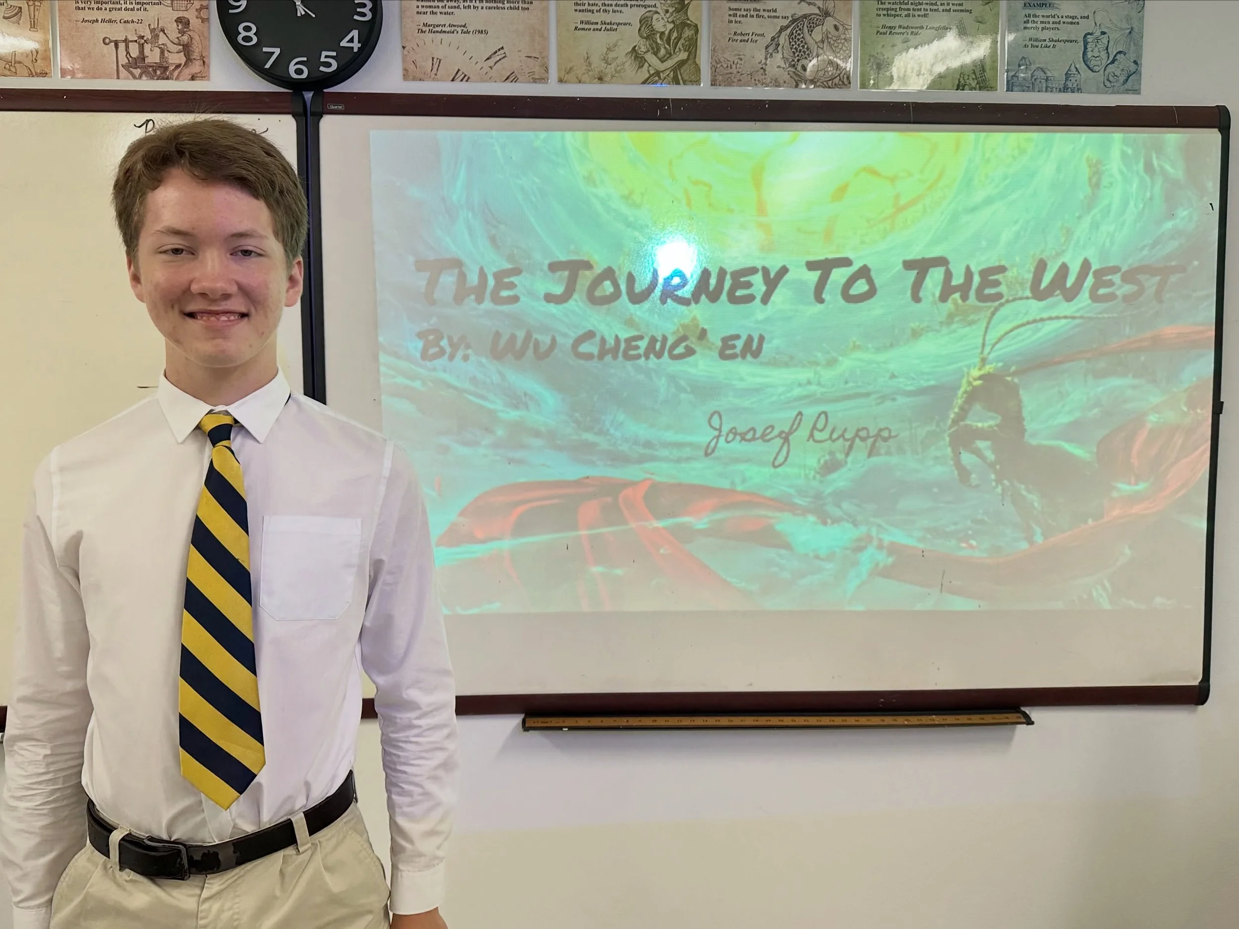 Our AP Literature students recently completed their culminating Q3 presentations, showcasing months of independent reading and analysis through an extraordinary range of literary works from across the world.

Several students took on especially ambit
