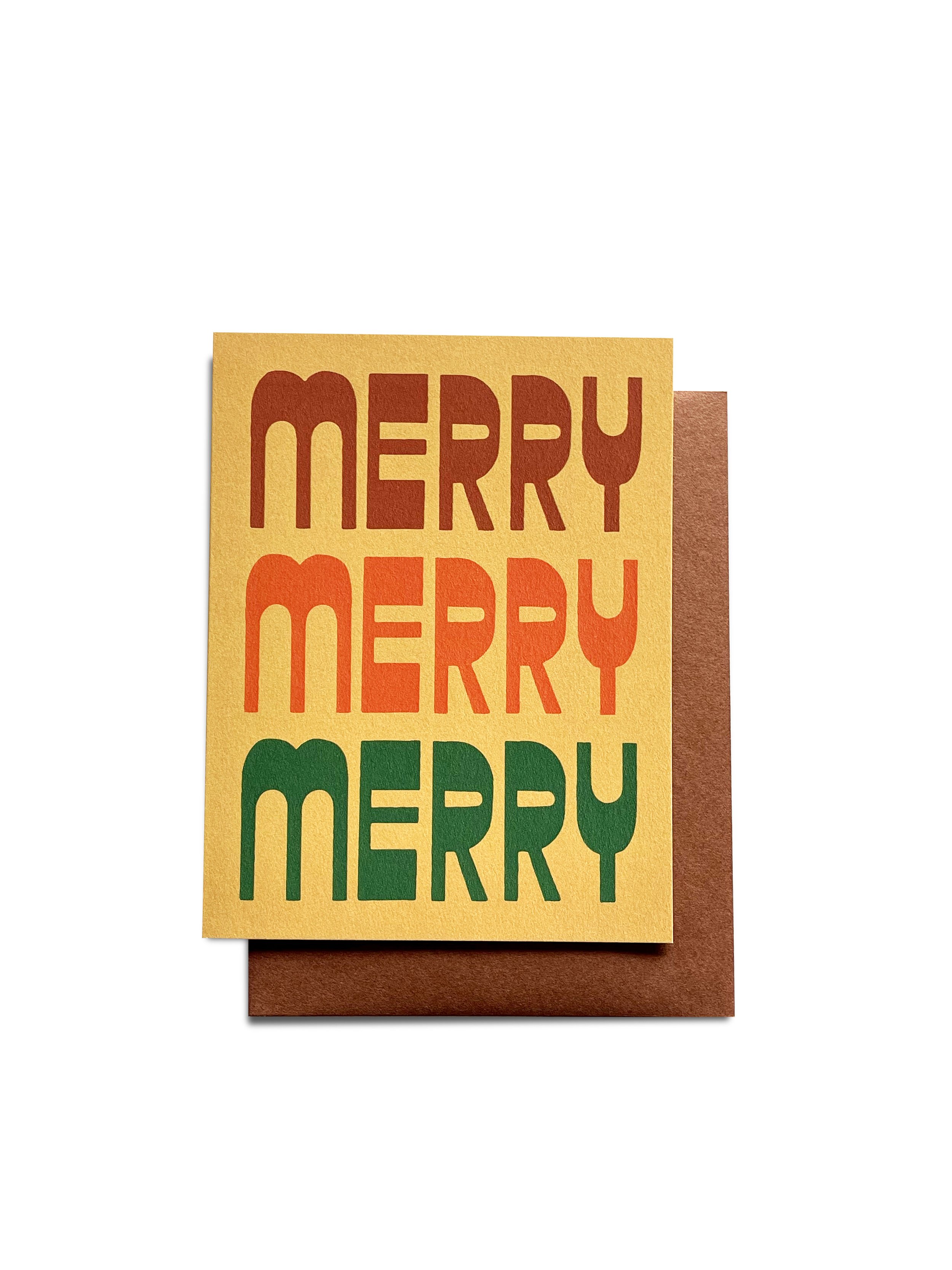 Merry Merry Merry Greeting Card