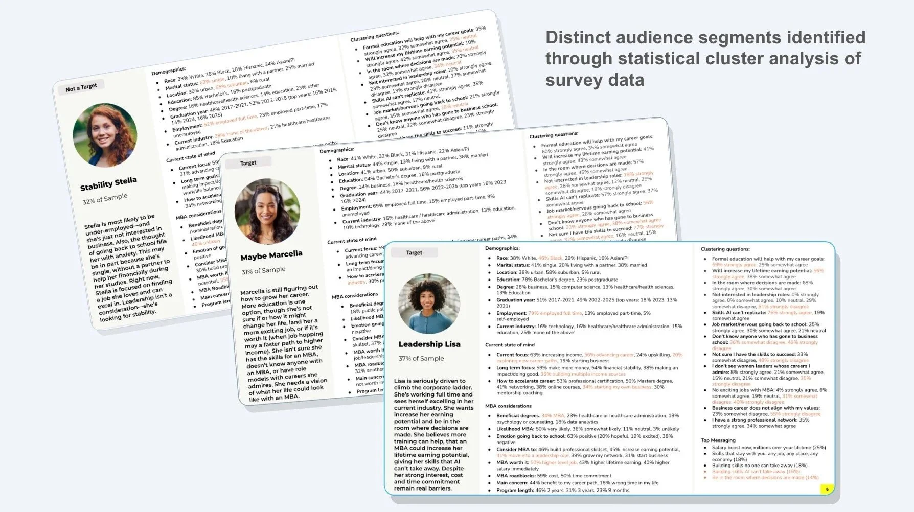 Audience segmentation to create real data-backed personas