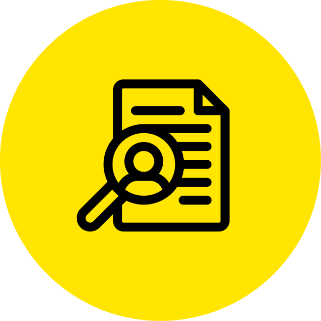 Green circular icon with a raised fist surrounded by small lines and sparkles.