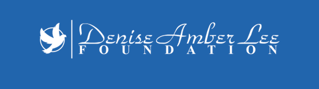 Denise Amber Lee Foundation logo on blue background