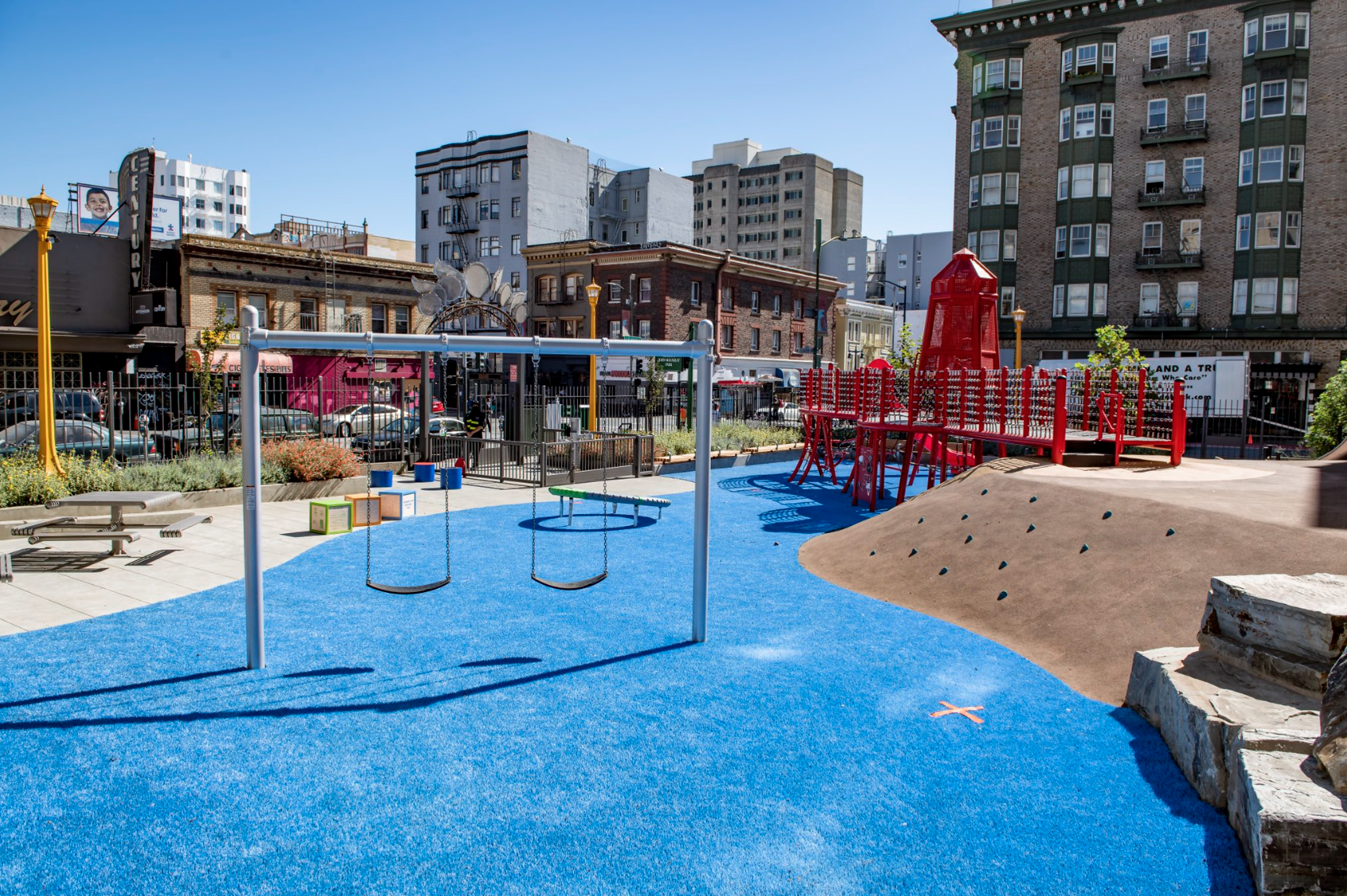 Final touches being put on the park before Grand Opening