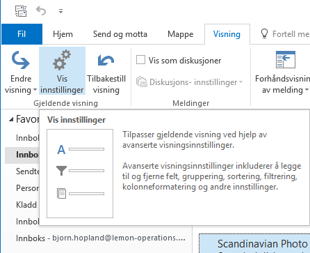 Vis-instillinger