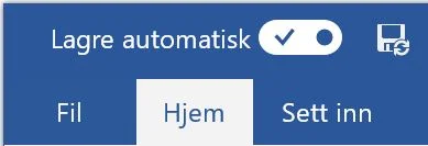 Bilde viser Lagre automatisk symbol