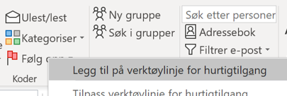 Legge til knapp på det forenklede båndet