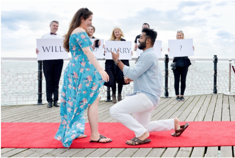 Romantic Brighton Pier Proposal Styled by Partridge Events