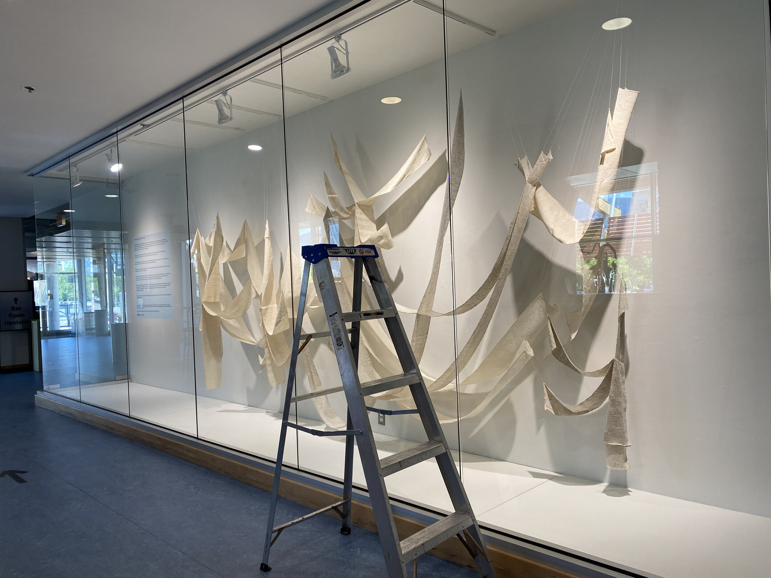  Robustness to Uncertainty | cotton, linen, silk | 2020 | Alternator Centre for Contemporary Art | installation set up 