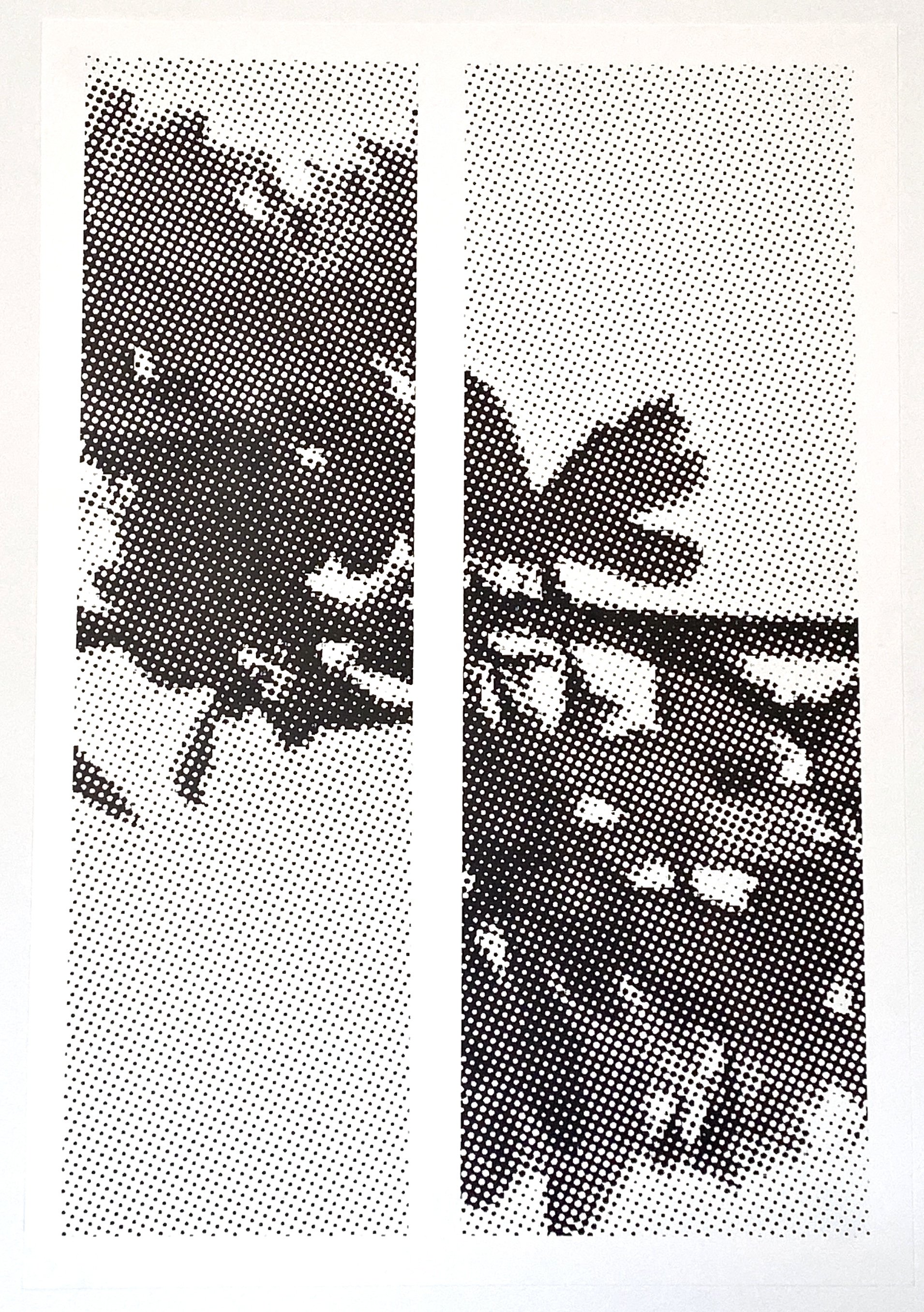  disjointed I | screen print on yupo | 2023 