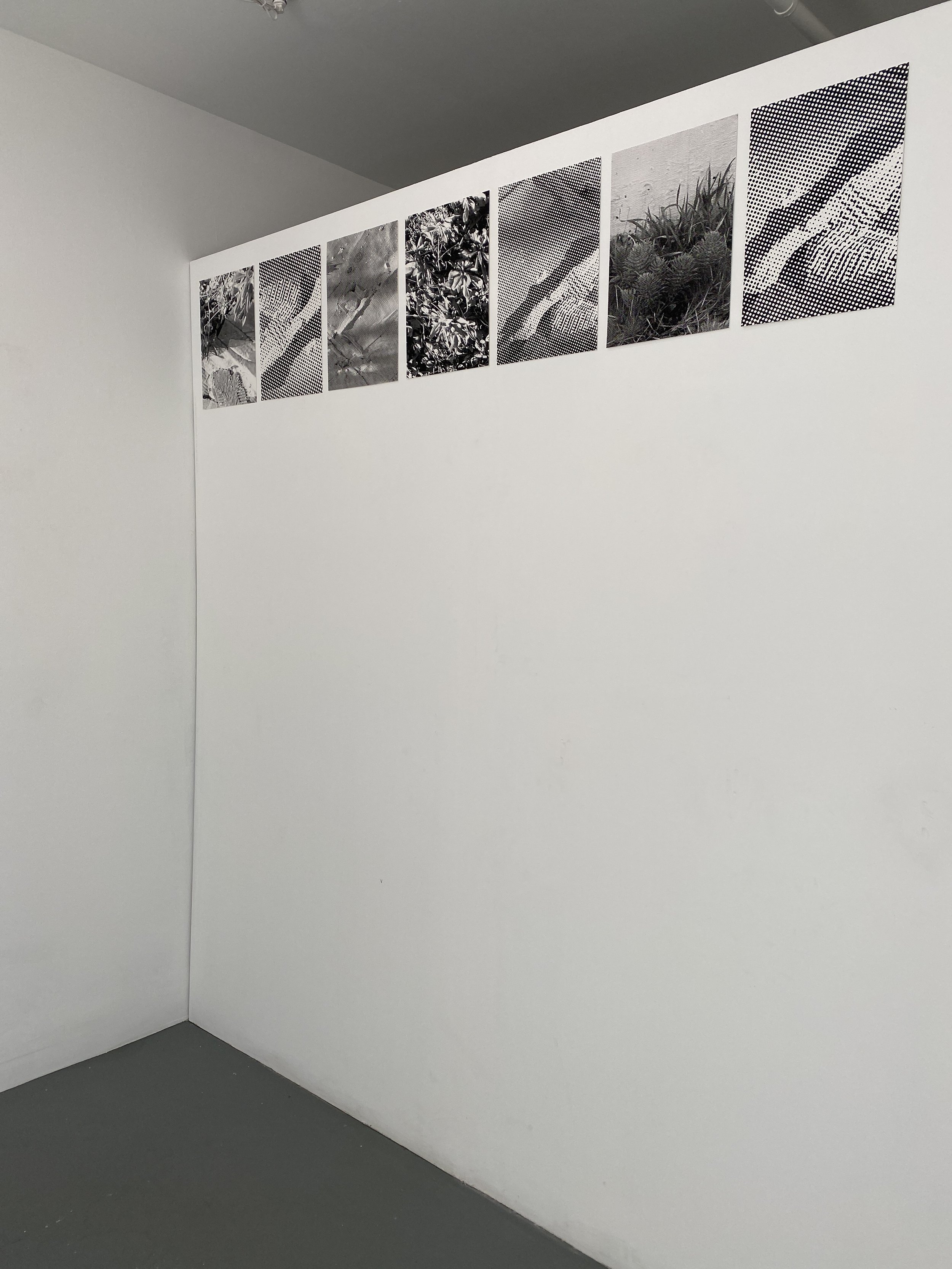  install of (re)patterning exhibition with Val Loewen at Malaspina Printmakers Project Space | 2023 