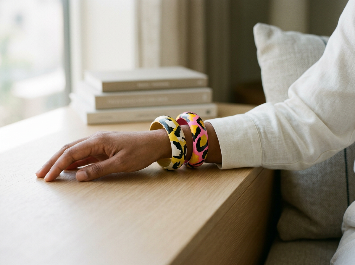 Hand Painted Wooden Bangles