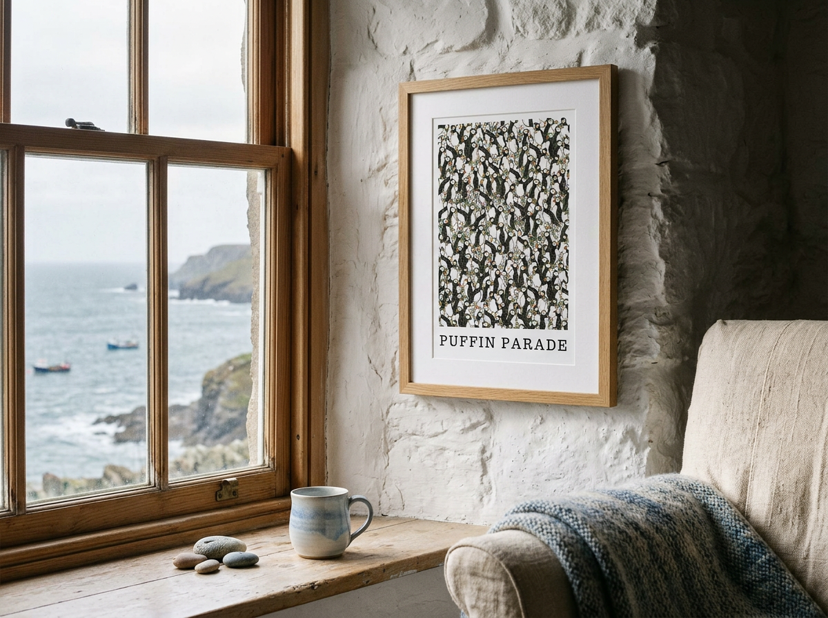 Puffin Parade Print