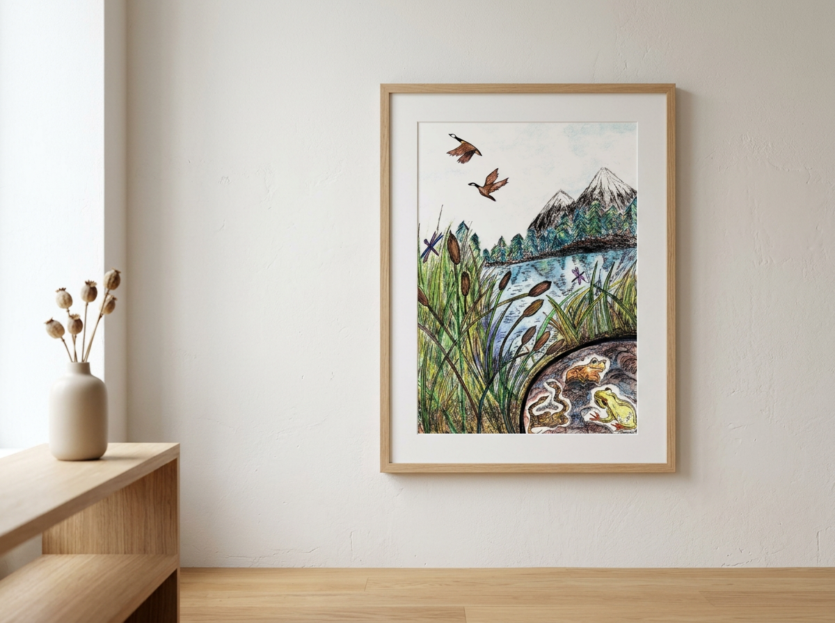 Frog Finds Home Print