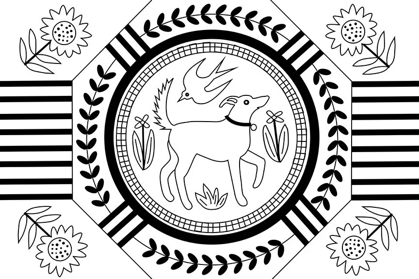 eDog and Bird for Fern 24 x 36.jpg