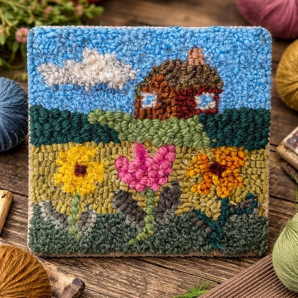 Rug hooked class sample for Fern's School of Craft.jpg