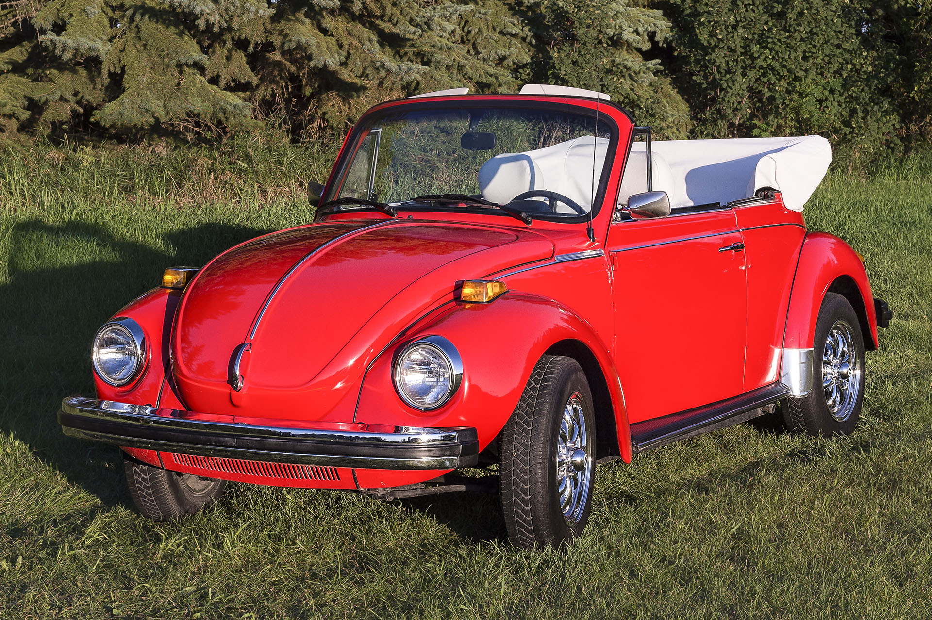   1979 Volkswagen Karmann Convertible   Sold new in Phoenix Arizona and remained there with the original owner until 2014 when brought to Lloydminster. Last year of the original Beetle. Limited number were made in Mars Red paint color. 33,000 origina