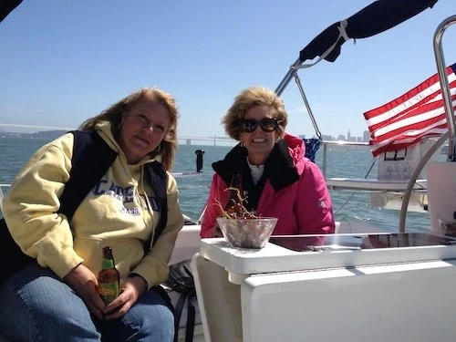Lisa and Nancy at sea.JPG