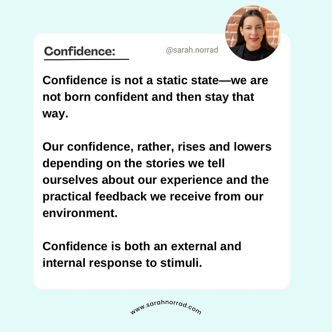 👑Building your confidence is then, what I teach as, a 3 step process of working with the internal environment of our nervous system, our inner dialogue and the world around us.

People congratulate us for a job well done&mdash;our confidence increas