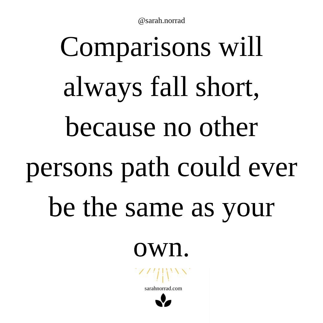 Don&rsquo;t compare, just don&rsquo;t do it (even though we all do. Pause the next time you are doing it and consider the below&hellip;)

Comparison often leads to very disempowered states of heart and mind. It lowers our energy and drains our confid