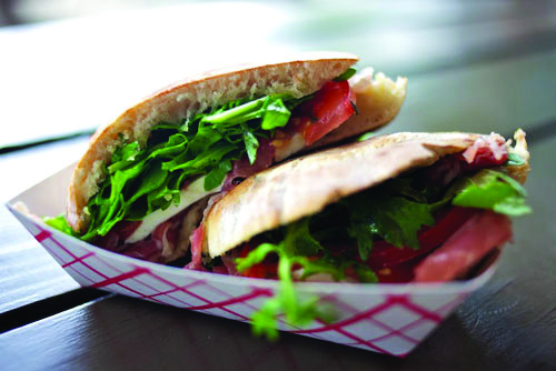 Lucky's Puccia sandwich