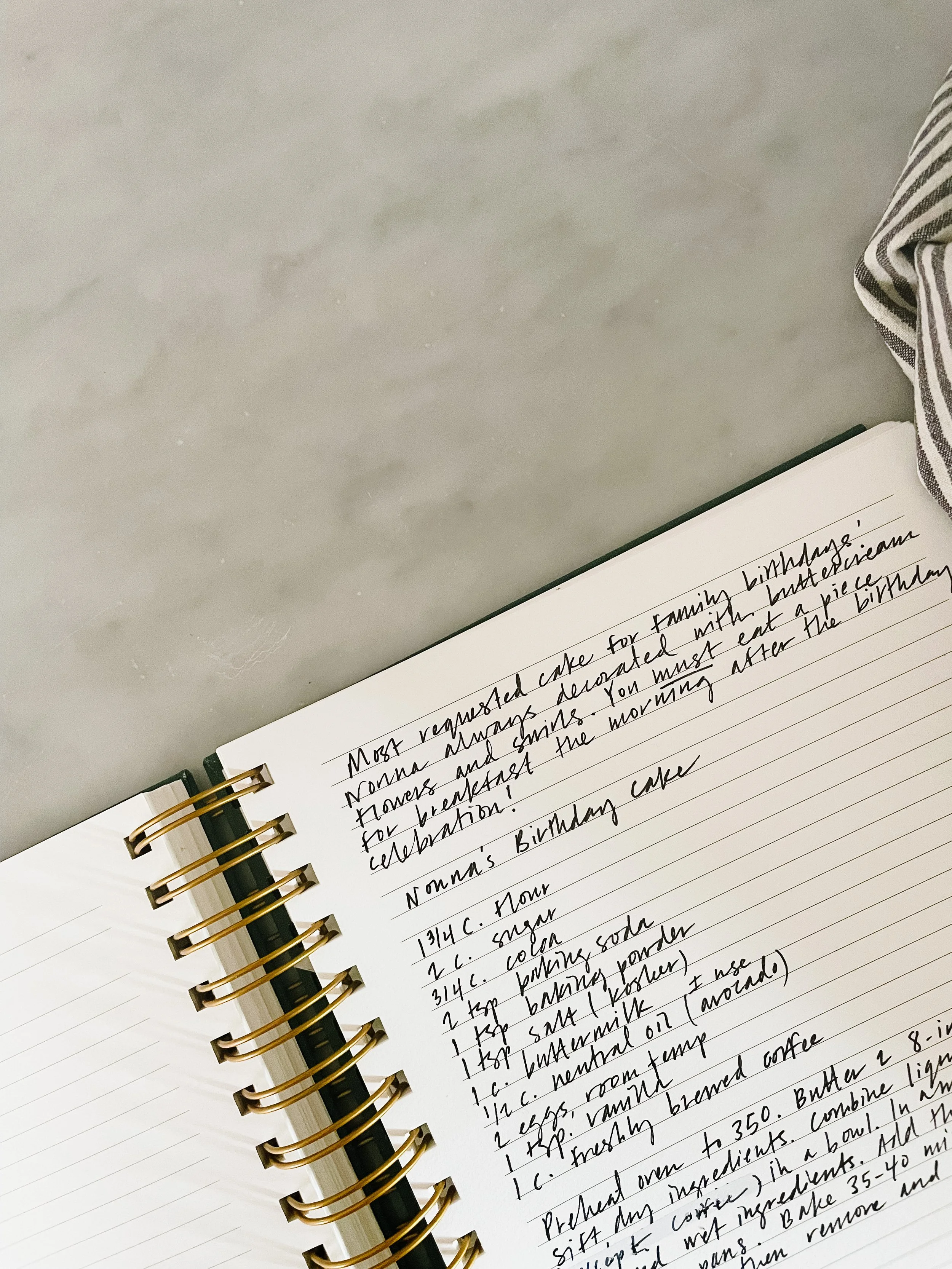 Creating a Recipe Notebook — Golden Coil
