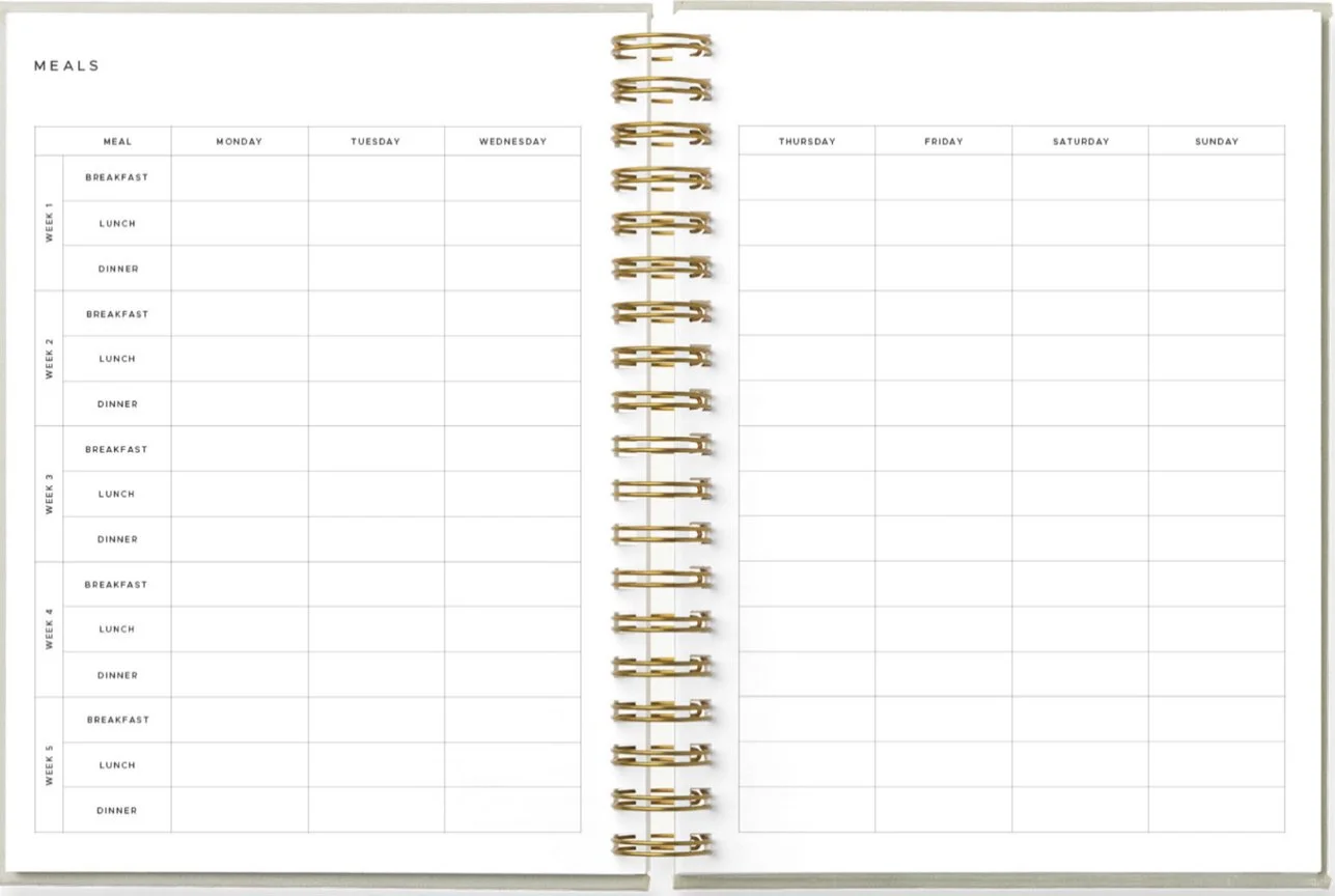 How to Use the Monthly Meals Page for Meal Planning
