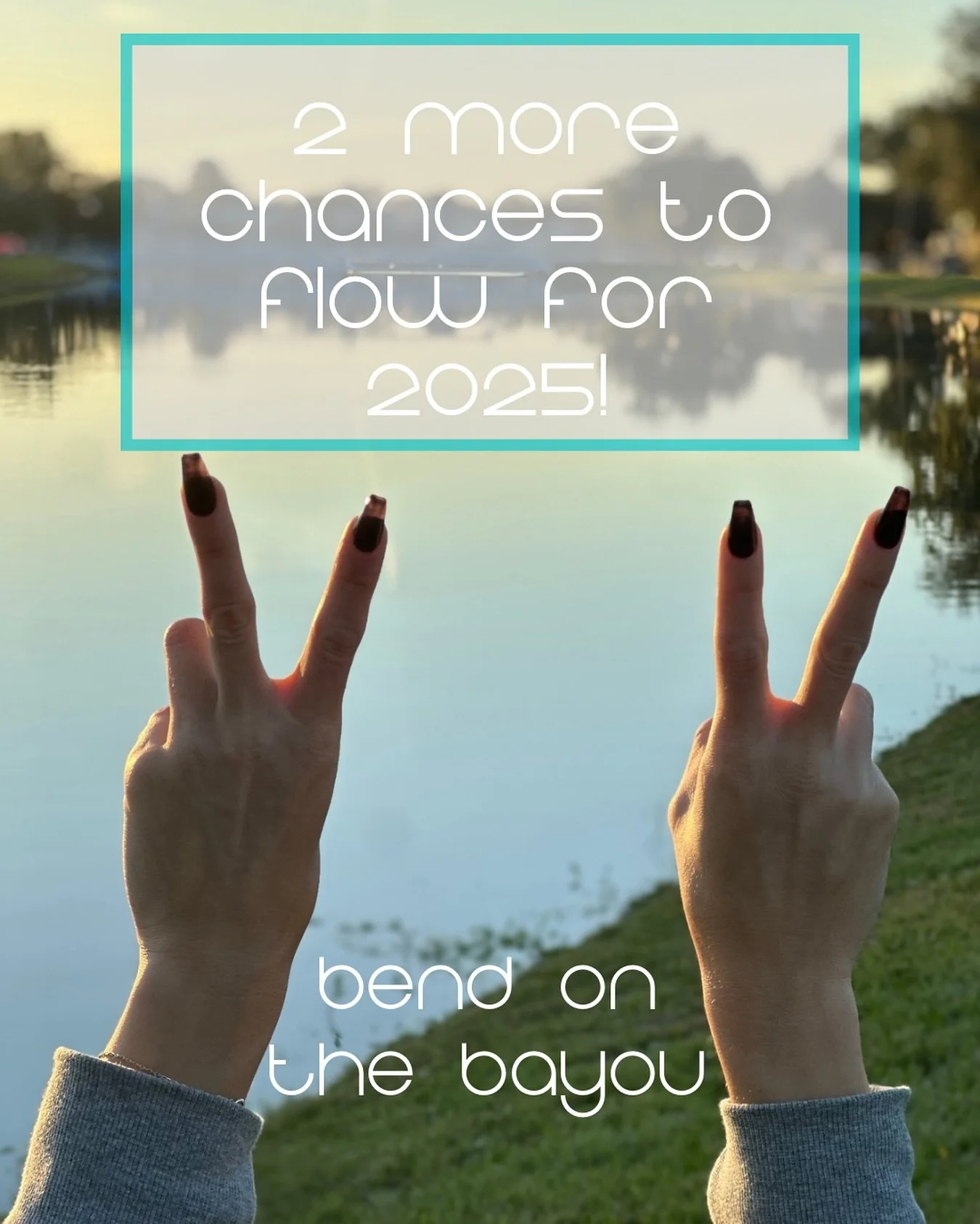Peace out? Not yet! βοΈ
We’ve got two more chances to stretch, laugh, and vibe by the bayou before we hit pause for the season!
π October 23
π October 30
Grab your mat, your bestie, and your WOO! for chair pose π let’s go out with a