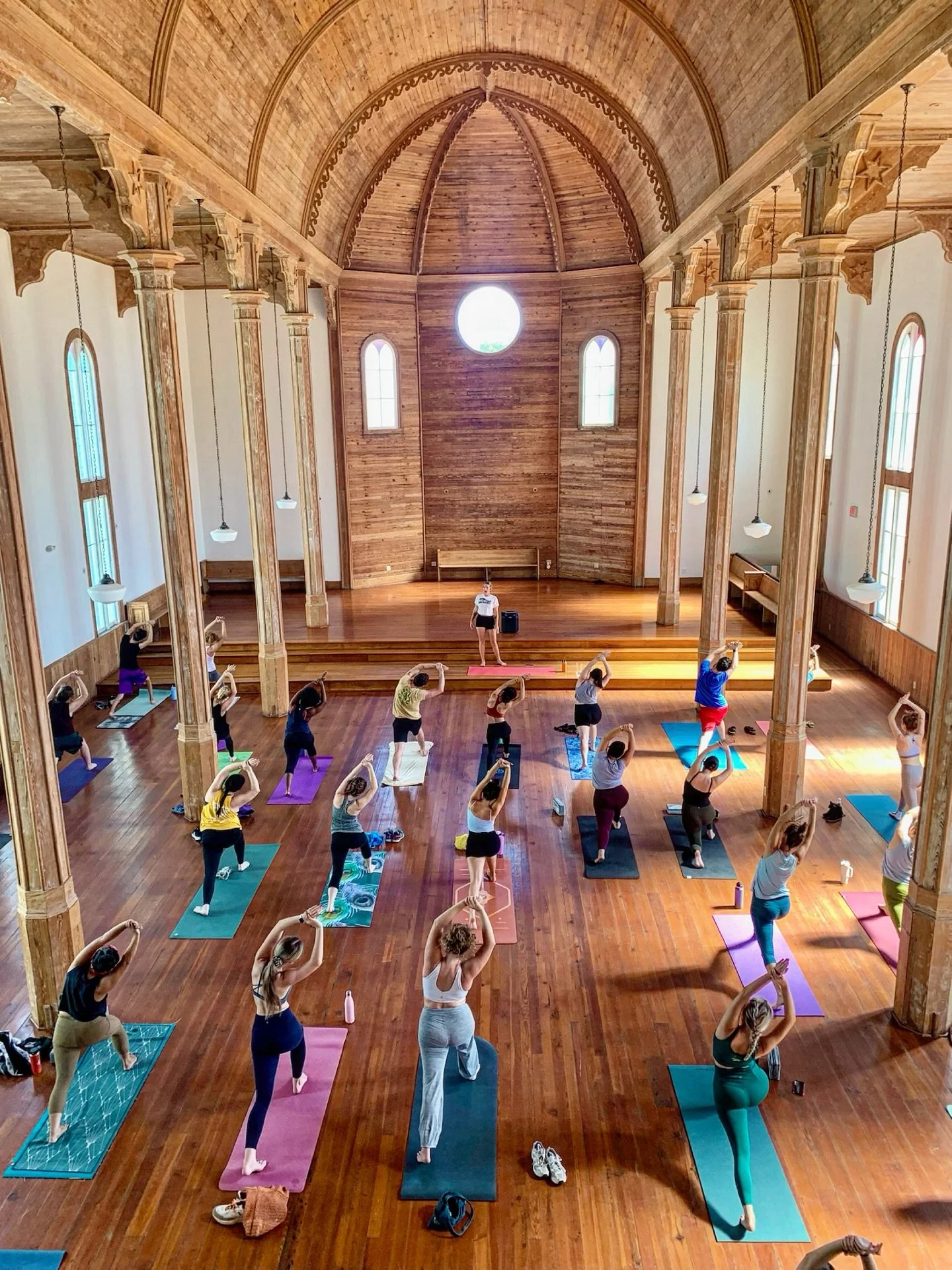 Fill your cup this Sunday π Join @kathleenbarryyoga at @livaudaishall for Sunday Service βͺοΈ a sacred morning flow to reset, recharge, and rise into your week.