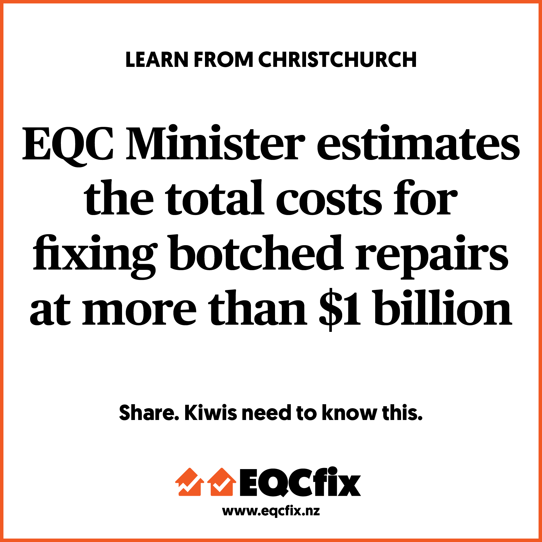 TOTAL COSTS FOR BOTCHED REPAIRS MORE THAN $1 BILLION?