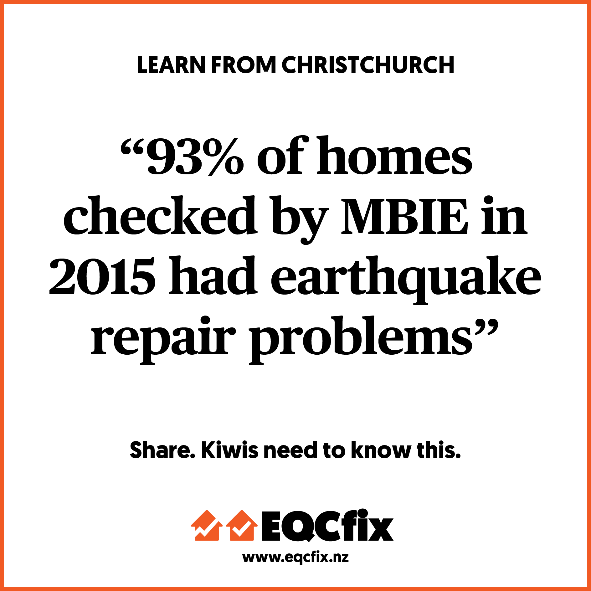 93% OF HOMES CHECK BY MBIE HAD EARTHQUAKE REPAIR PROBLEMS