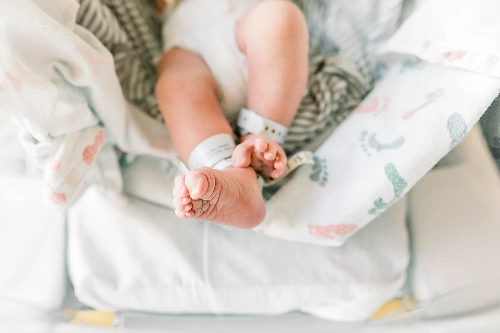 Baby feet in bassinet at John Muir Hospital