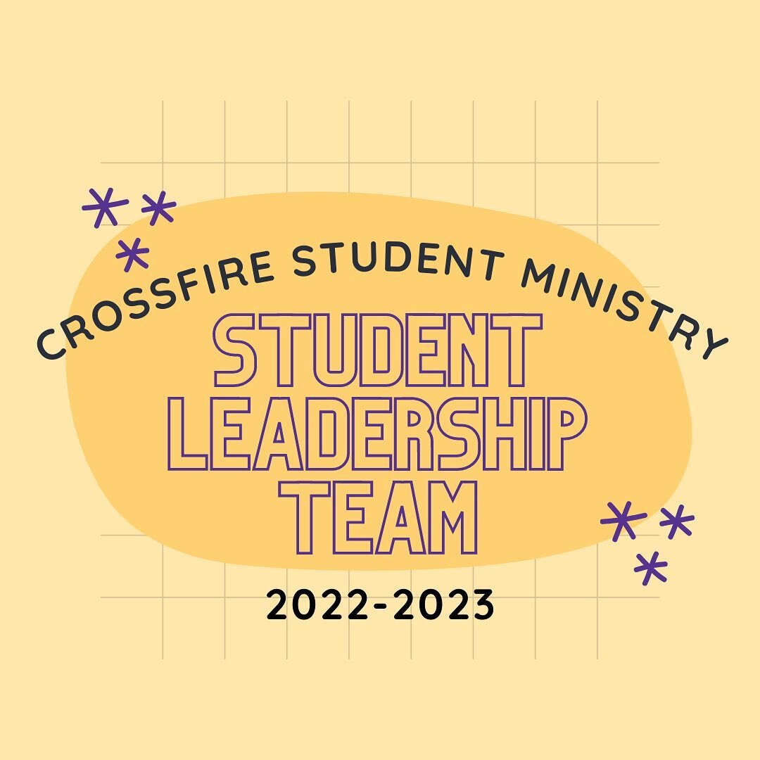 Introducing: crossfire student ministry student leadership team (SLT)! SLT is a chance for you to bring your gifts of collaborating, creativity and inviting others. SLT will run for a school year (September through summer of &lsquo;23). Click on the 