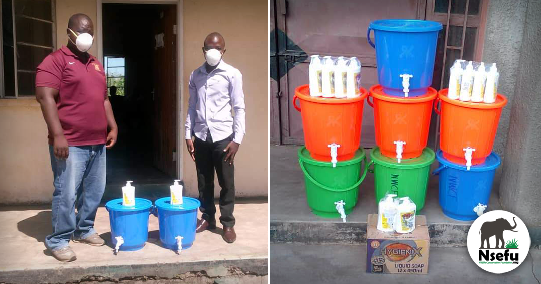 Nsefu Wildlife donates soap and buckets to the Nsefu Sector Clinic