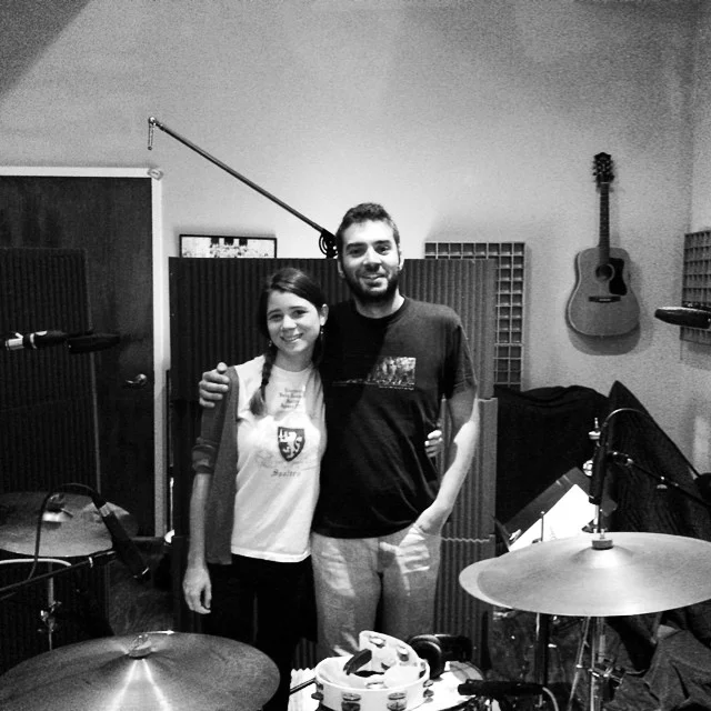 Back at it with @ladylamb and @_marcobuccelli_ on the drums. #albumtwo #drumtracking