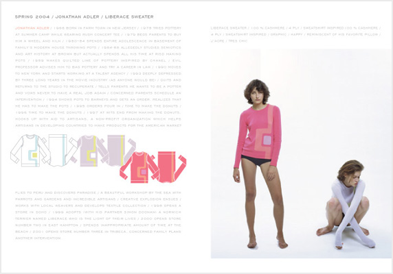  Look book featuring a designer collaboration collection. 
